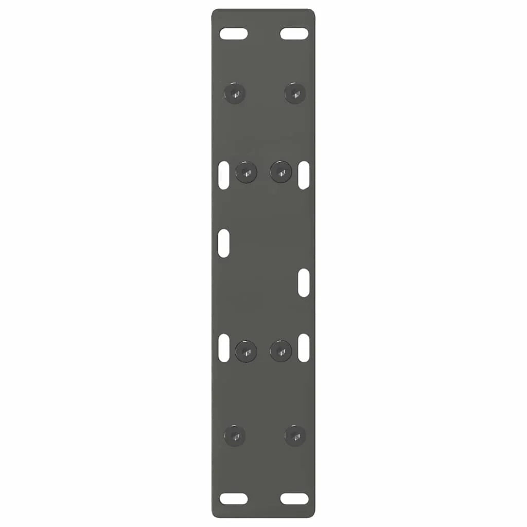 Set di 2 gambe per tavolino da caffè a forma di A 30 x 30 cm con piedini regolabili stile moderno acciaio antracite 02_0057090