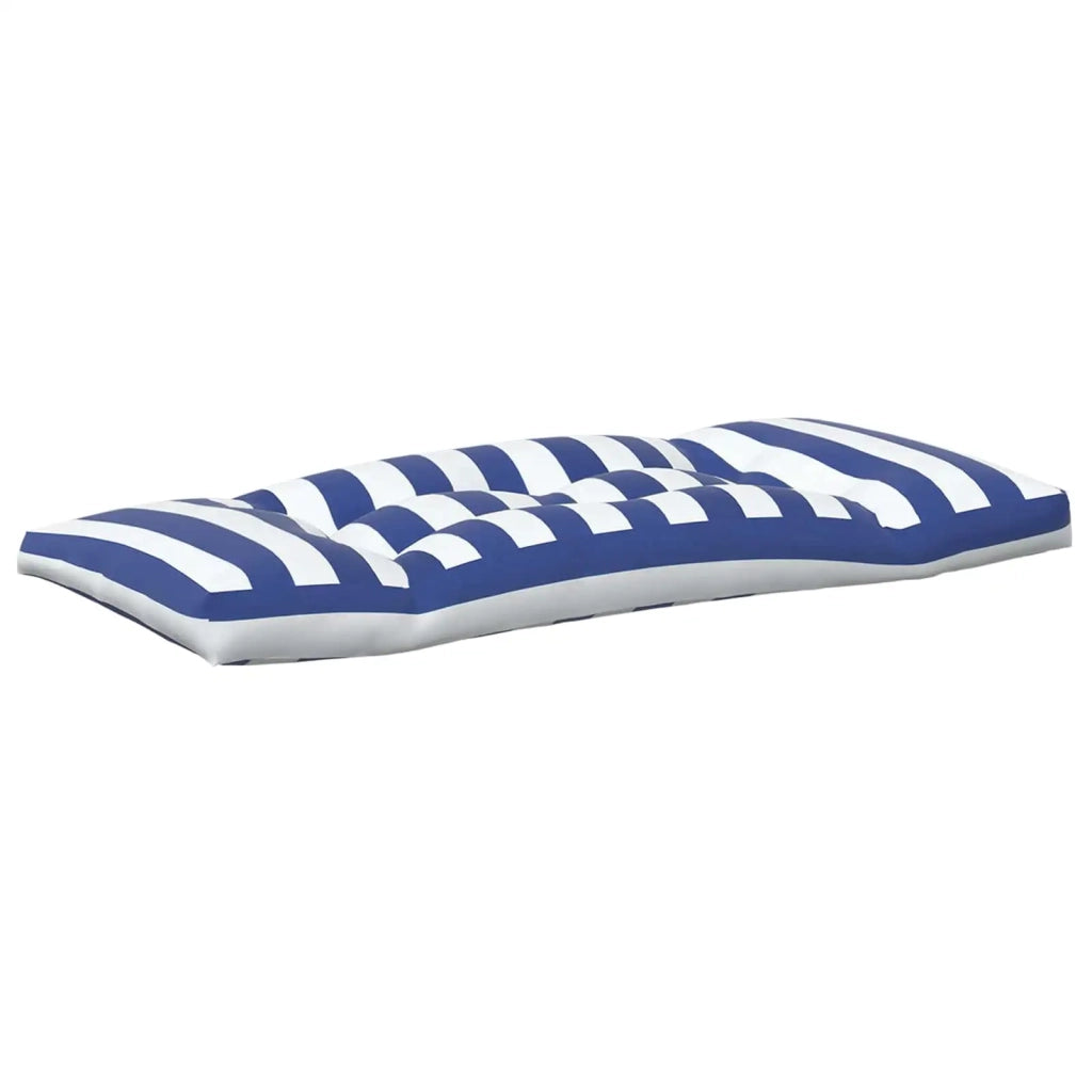 Cuscino da Esterno 3 pcs Blu e Bianco 103 x 58 x 10 cm Tessuto 42040530