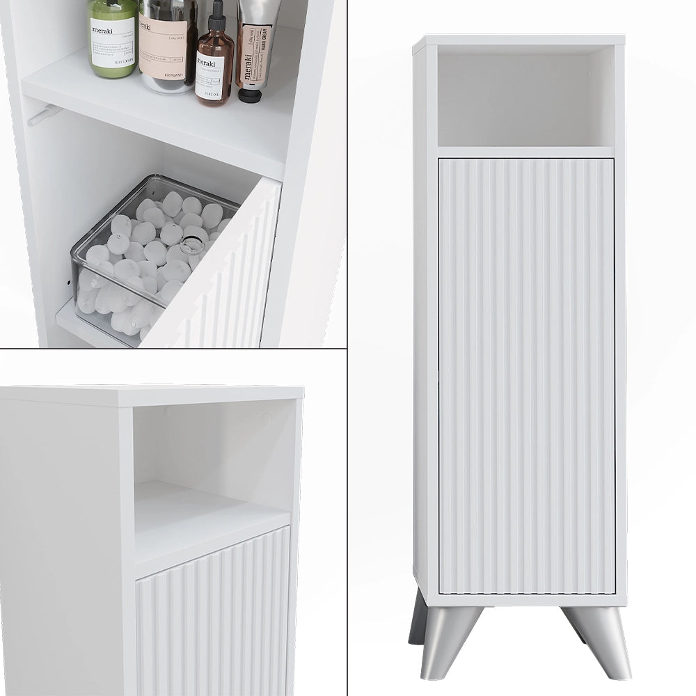 Vicco mobiletto bagno Bianco 30 x 97 cm con porta