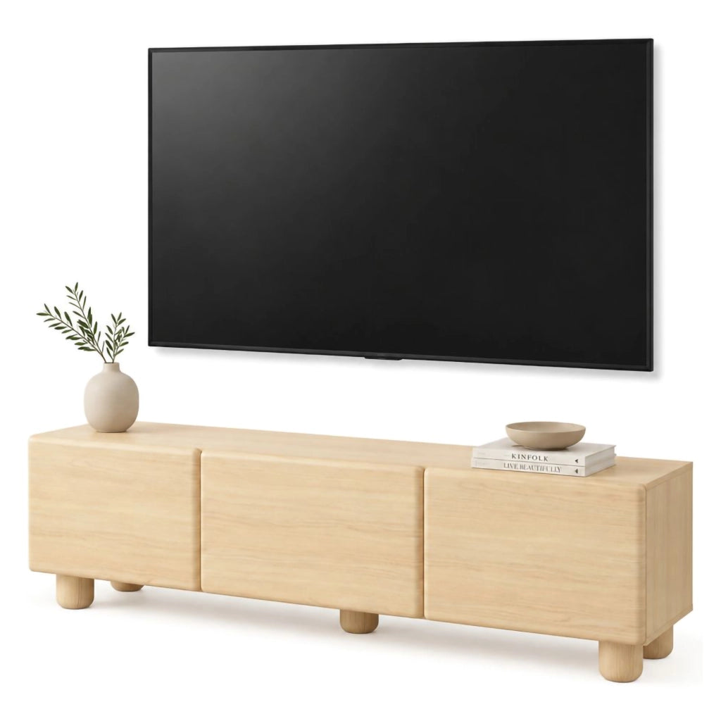 Gareto, Mobile Porta tv un Ripiano, 150x38x47h cm Marrone Rovere