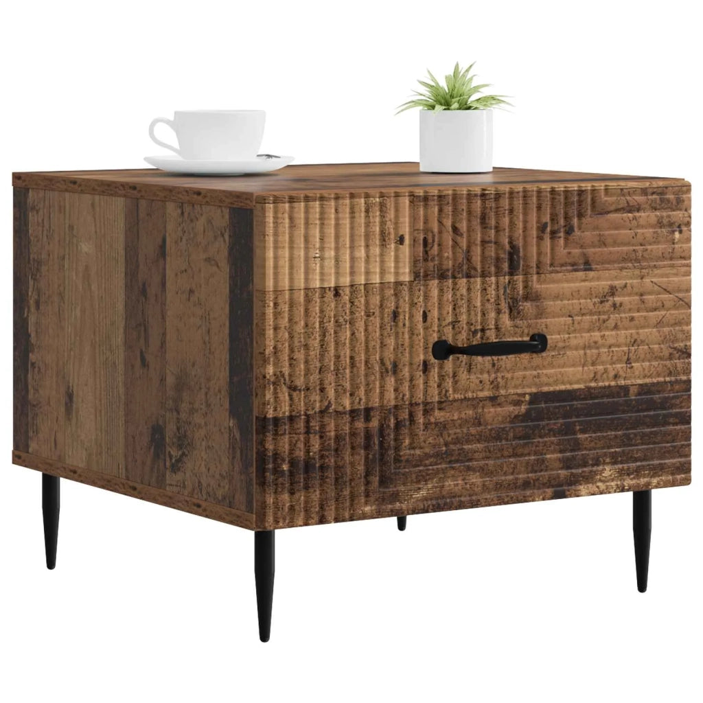 Tavolino da salotto con cassetto Legno antico 49 x 50 x 40 cm