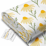 Telaio Acquaplanare - Telaio per metro 160 cm largo - Telaio impermeabile 220 g/m2 600D - Telaio per ombrelli impermeabile per metro Giallo Fiori di margherita ombreggiati 1M