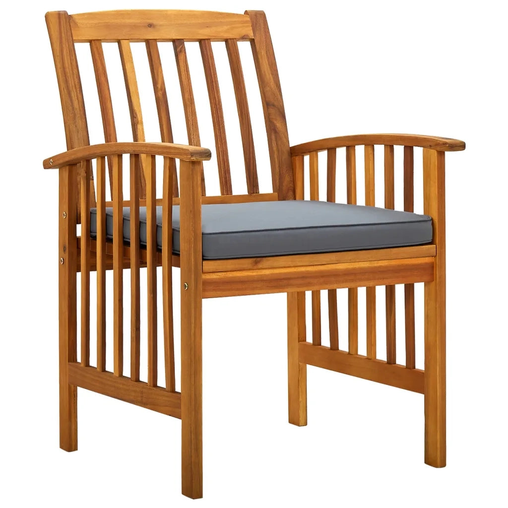 Set di 8 sedie da giardino con Cuscini in Legno Massello di Acacia 3120449