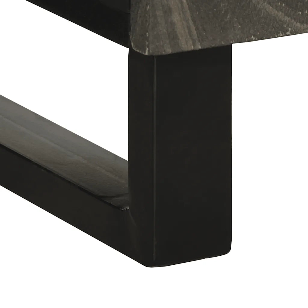 Credenza-Buffet-Armadio da cucina Nera 40x33x75 cm in Legno Massello di Mango 270954