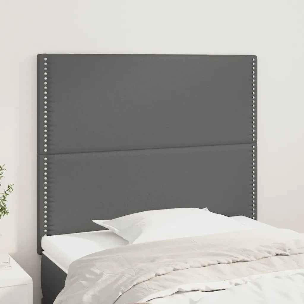 Testiera Grigio 90x5x118/128 cm in Similpelle 3116274