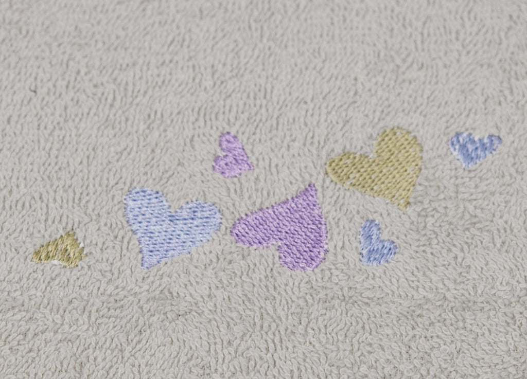 Set Asciugamano Copiola Salvietta Bagno Spugna 100% Cotone Mary Cuori - Copiola - Grigio