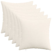 Federa 6 pcs HEERLEN Crema 50 x 50 cm corduroy 910880