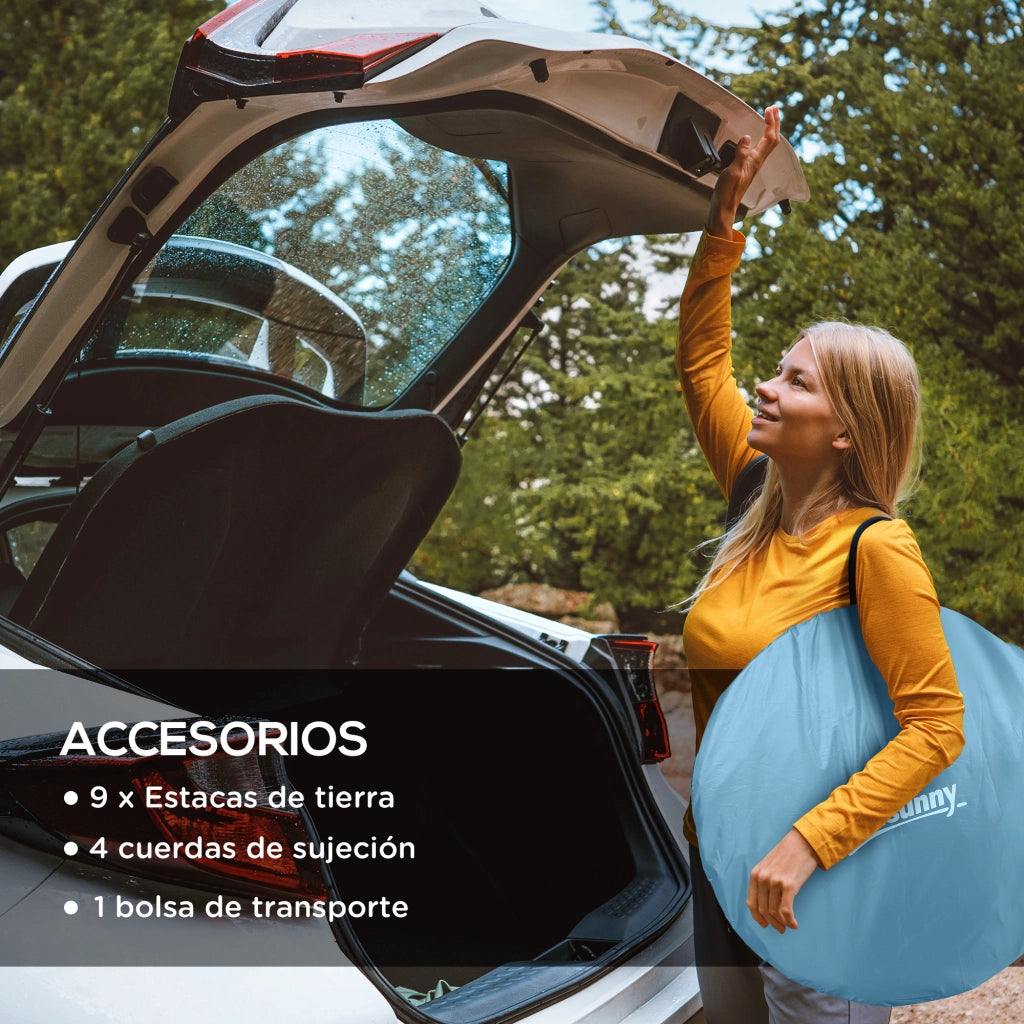 Tienda de Campa?a 2 Persone Impermeabile ¨C zephmum ¨C 245x148x105 cm Blu
