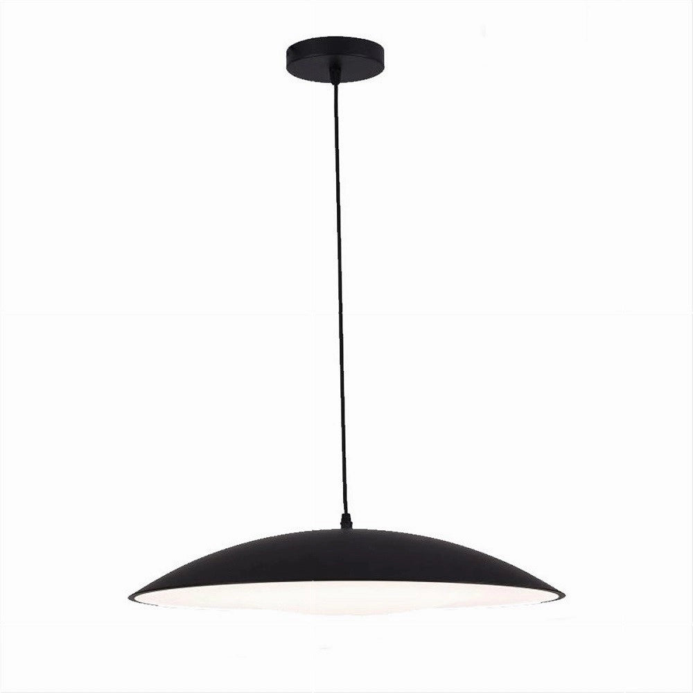 Trade Shop - Lampadario Led A Sospensione 46w 3 Colorazione Luce Dimmerabile Telecomando B81-3c - Nero