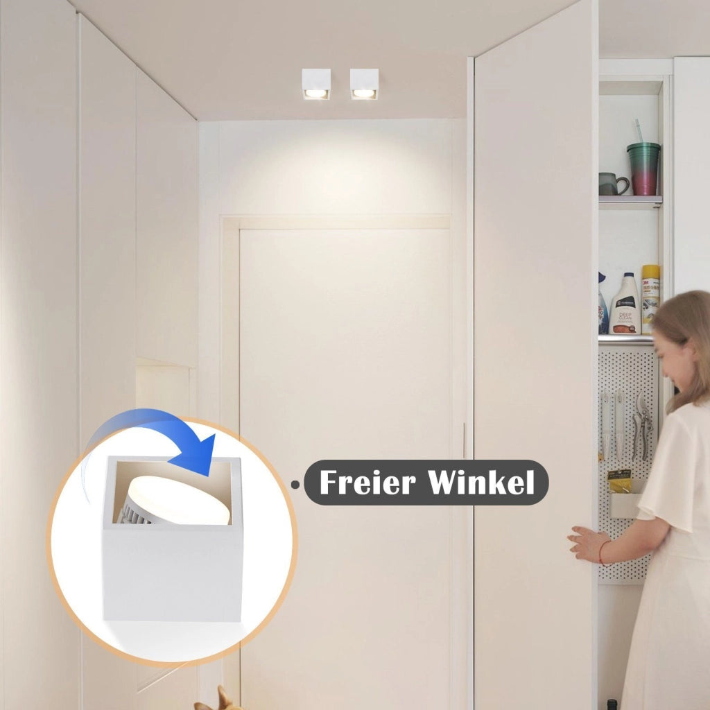 ZMH Faretto da soffitto moderni 1 fiamma GX53 orientabili per soggiorno senza lampadina