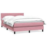 vidaXL Giroletto a Molle con Materasso Rosa 160x210 cm in Velluto