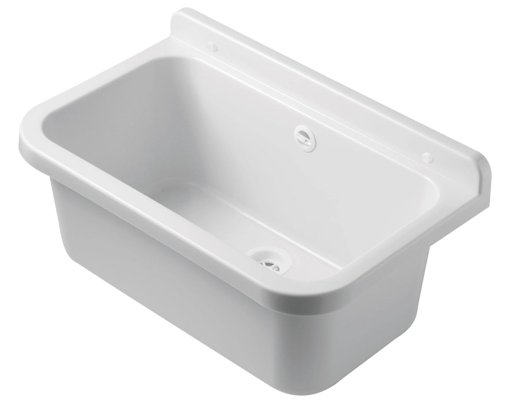 Pilozzo a muro in resina da 55 cm bianco