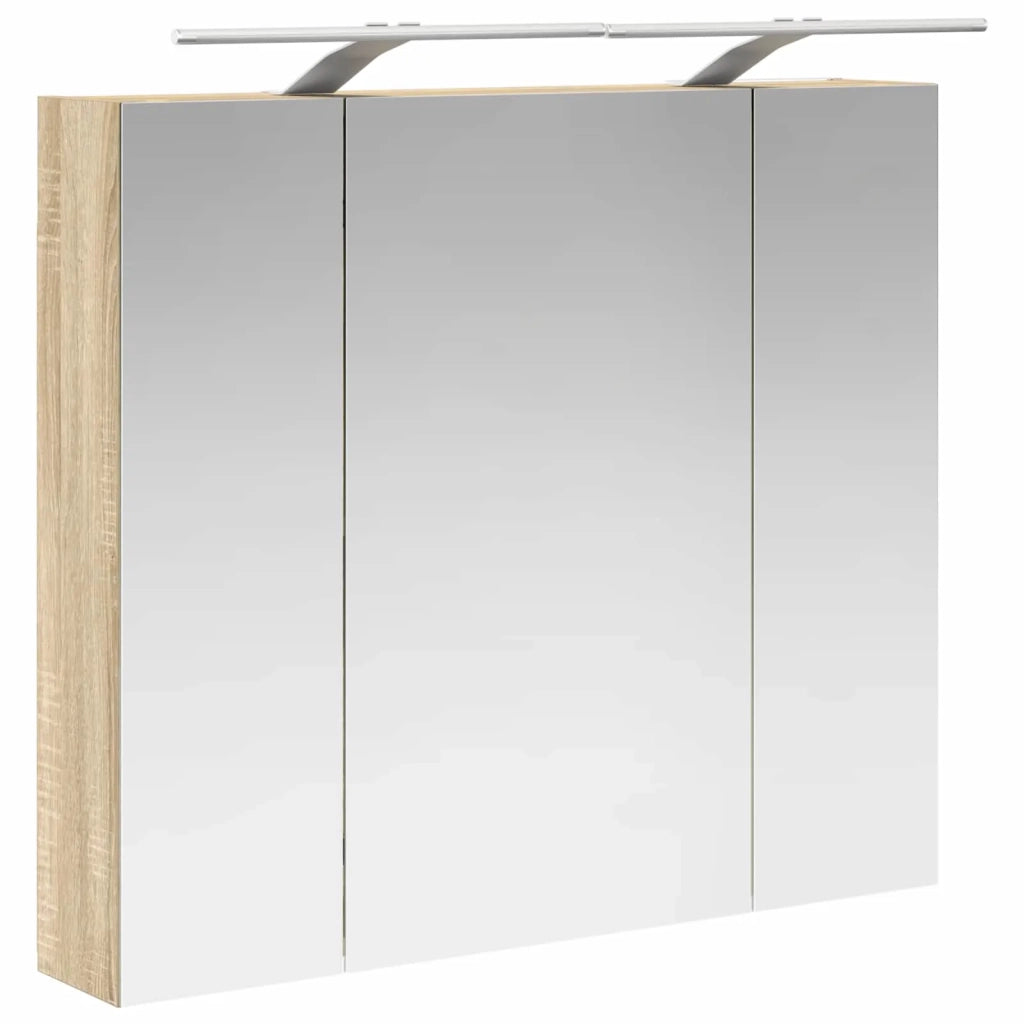 Mobiletto per specchio da bagno Rovere Sonoma 80 x 14.5 x 70 cm