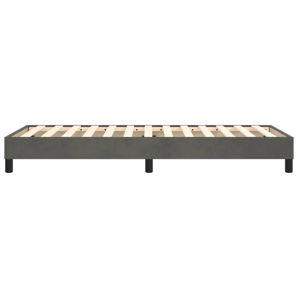 Struttura Letto a Rete a Molle-Giroletto Grigio Scuro 100x200 cm Velluto 637116