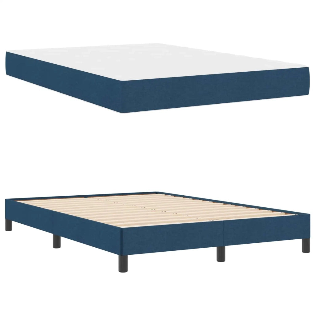 Letto a molle con materasso Blu 140 x 200 cm Tessuto 3398499
