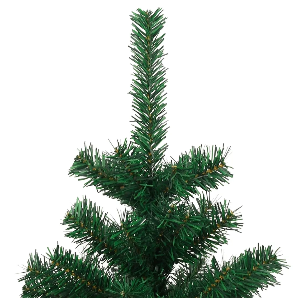 Albero di Natale Preilluminato con Vaso Verde 150 cm in PVC 344650