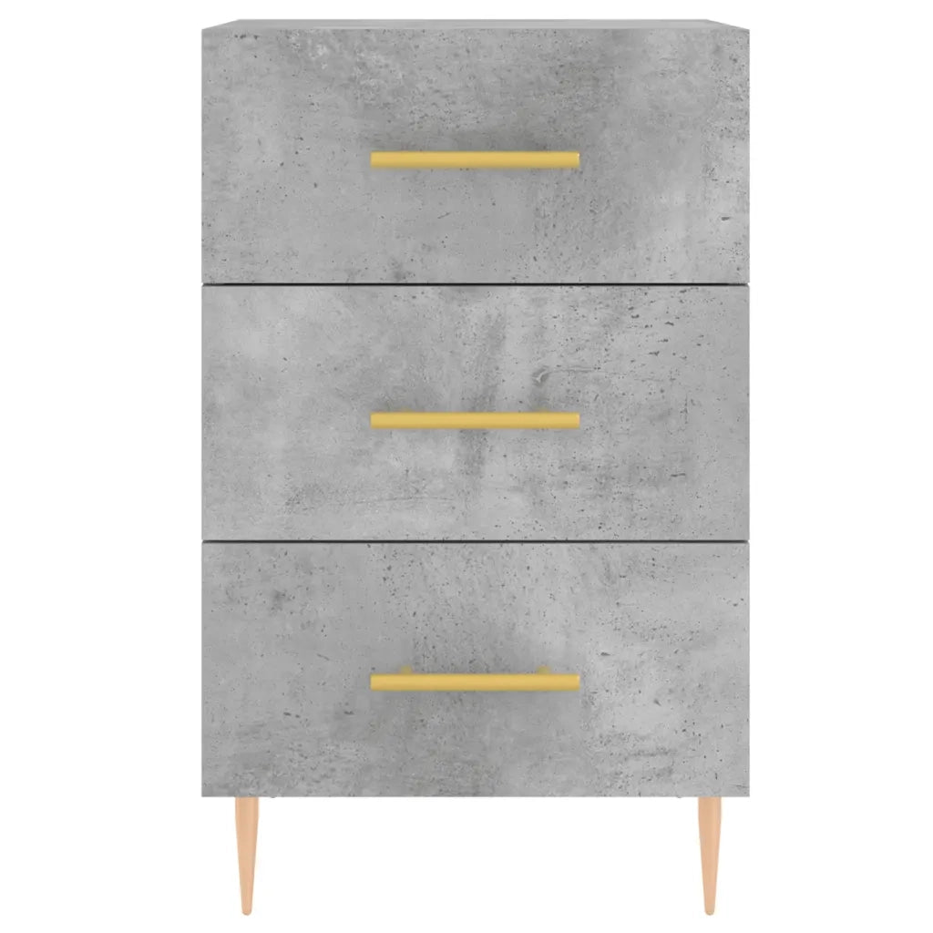 Comodino-Tavolino da notte Grigio Cemento 40x40x66 cm in Legno Multistrato 170798