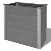 Fioriera rialzata per piante e fiori giardino WPC 100 x 50 x 91 cm grigio 02_0001237