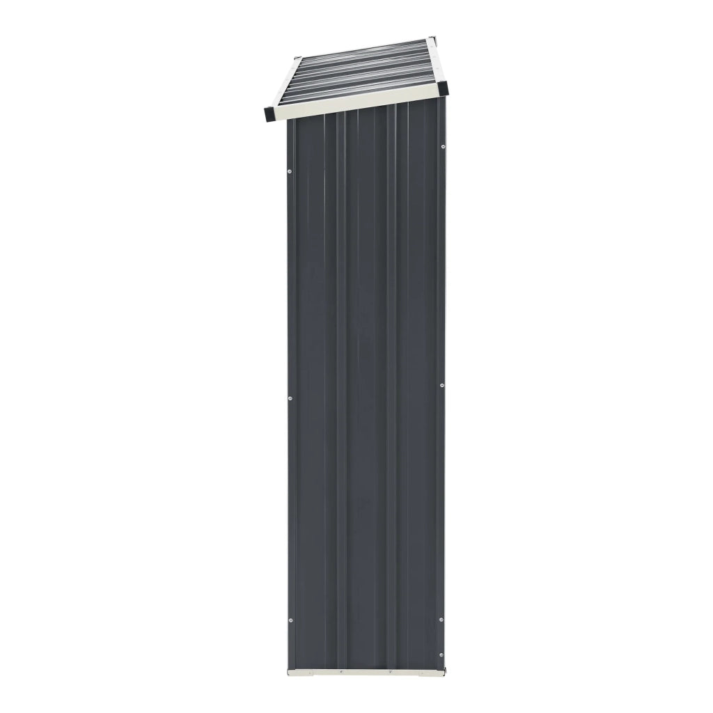 Deposito legna casetta da giardino coperta con telo protettivo 155 x 45 x 157 cm porta legna deposito legna coperto antracite 03_0008840