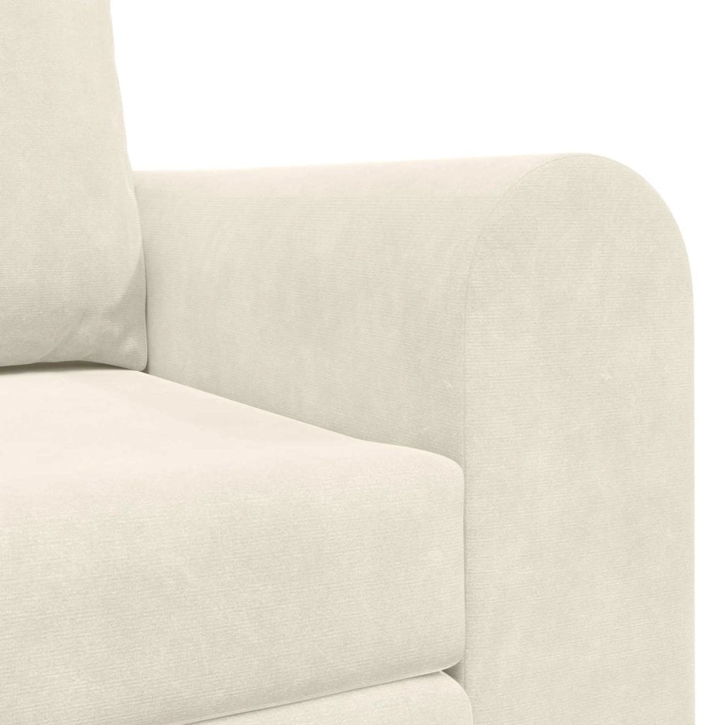 Divano letto Crema 148 x 71 x 83 cm Velluto 4106690