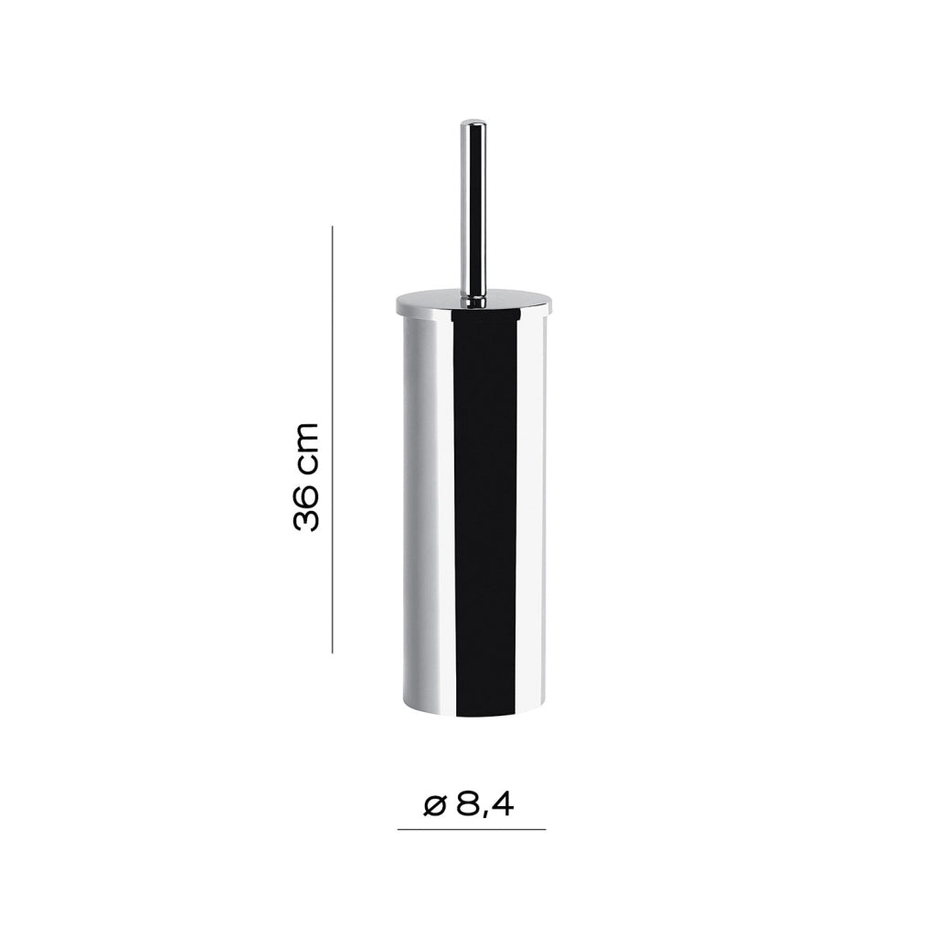 Scopino WC d'appoggio con ciuffo in acciaio inox e Cromall 7833 Gedy serie MAINE Cromato