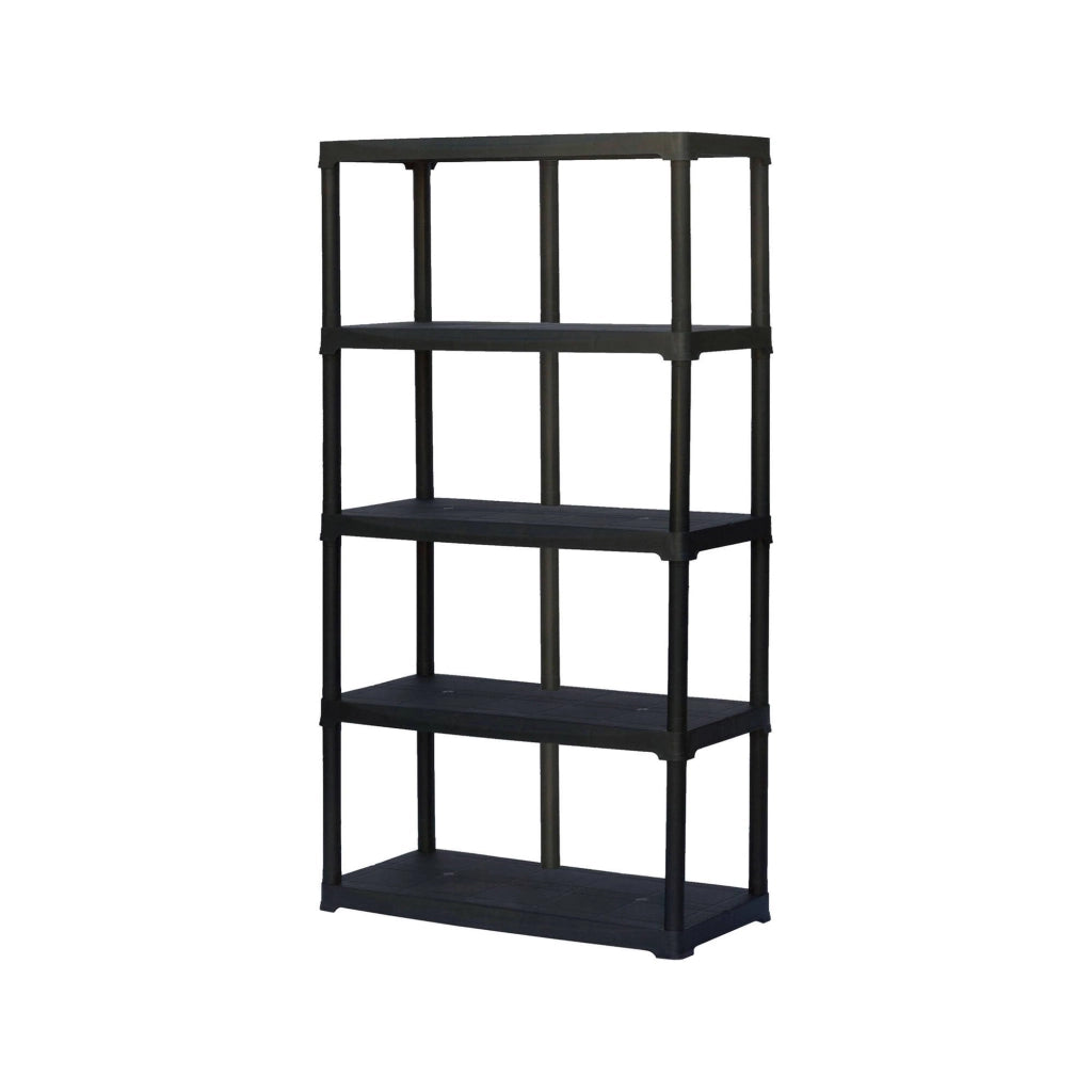 Scaffale a 3 ripiani in Aurelian, Scaffalatura multiuso per interno o esterno, 100% Made in Italy, cm 100x45h176, colore Antracite