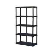 Scaffale a 3 ripiani in Aurelian, Scaffalatura multiuso per interno o esterno, 100% Made in Italy, cm 100x45h176, colore Antracite