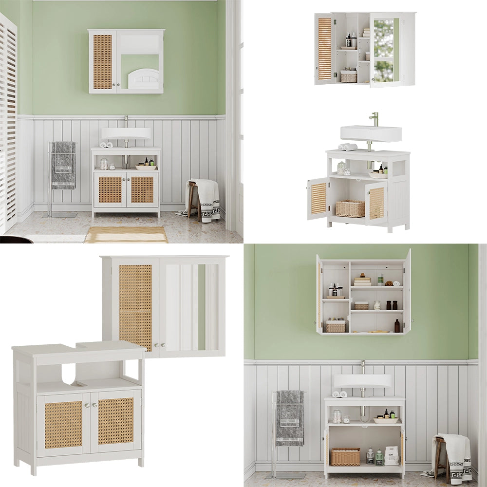 Vicco Set di mobili da bagno Bianco 2 parti