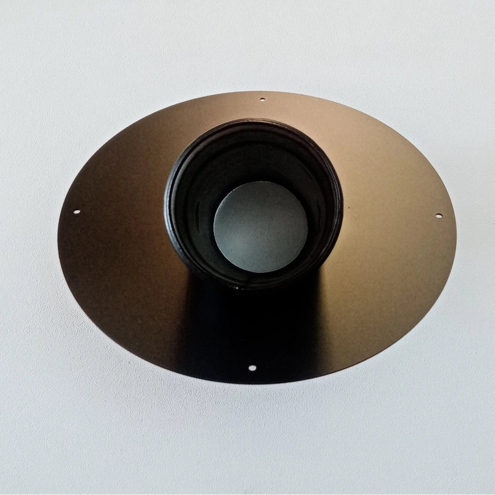 Rosone mf da 100mm con flangia inclinabile da 0 a 45 gradi per serie pellet