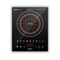 SOGO Cucina a Induzione Digitale Portatile 2000W Piastra in Vetro Touch LED 8 Temperature 7 Funzioni Timer Auto Spegnimento