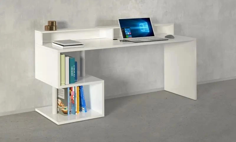 Scrivania Esse 180 con sopralzo: stile e funzionalità in un unico design innovativo