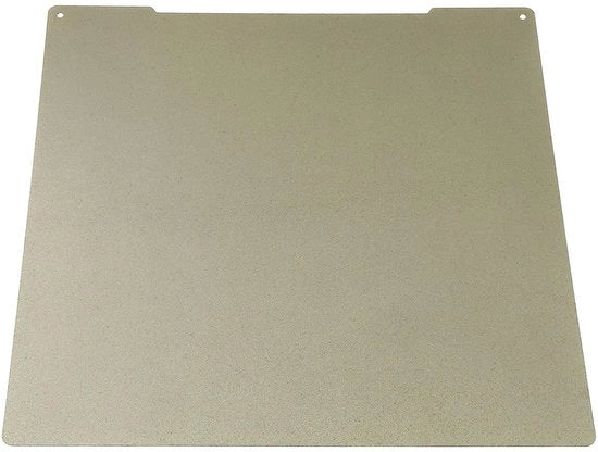Piatto di stampante 3D doppio lato - PEI - Acciaio a nastro - 254 x 241 mm - Compatibile con Prusa I3 MK4 MK3 MK3S - Maggiore aderenza - Piatto di costruzione