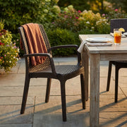 Poltrona da Giardino Impilabile in Wicker cm 57x59x86 - VIRGINIA