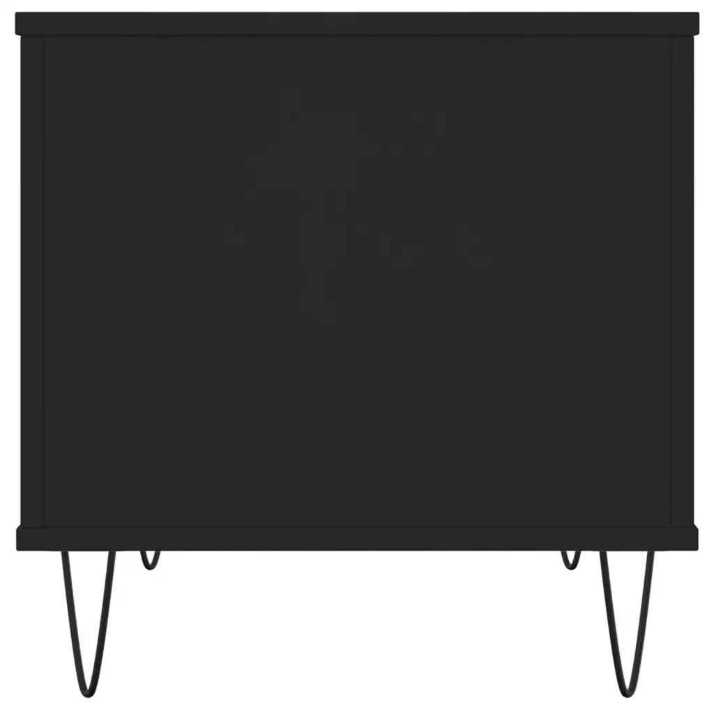 Tavolino da Salotto-Tavolino da soggiorno-Tavolo Nero 60x44,5x45 cm in Legno Multistrato 227295