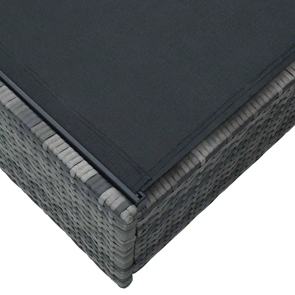 Lettino da sole Grigio 200.5 x 70 x 75 cm polyrattan 42004126
