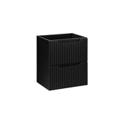 Mobile sottolavabo da bagno VANO – 2 cassetti – Nero opaco – L50 × P39 × H57 cm – Da appendere