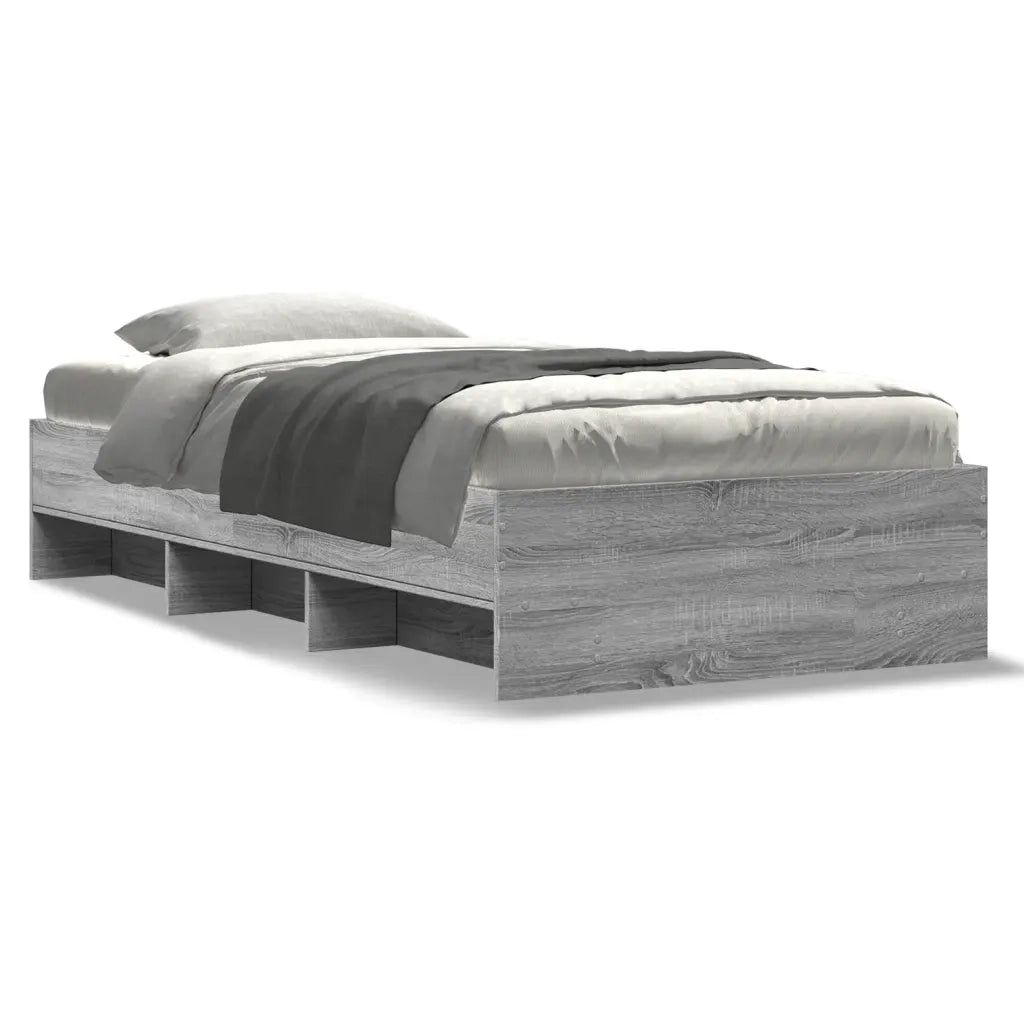 Giroletto-Struttura Letto Grigio Sonoma 100x200 cm in Legno Multistrato 855217