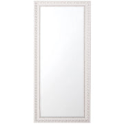 Specchio sospeso a parete Bianco sporco con argento 50 x 130 cm verticale Soggiorno Camera da letto Comò Finitura gesso