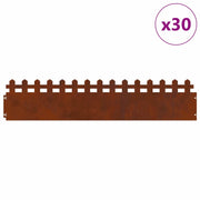 Bordure per prato 30 pz Ruggine 103 x 0,05 x 22 cm CFW3097580
