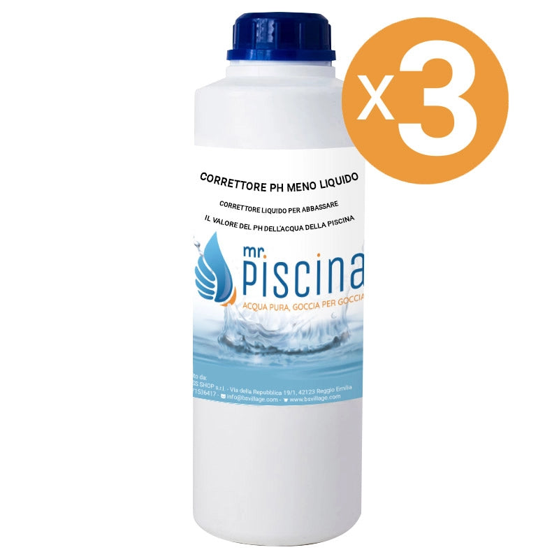 Correttore Ph- 15% Meno Liquido, 3 Confezioni Da 1 L
