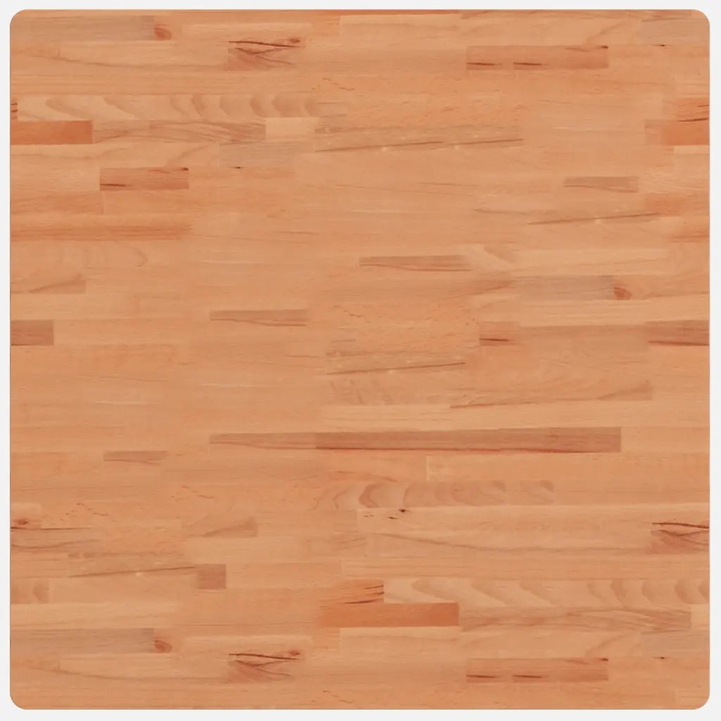 Piano per Tavolo | Superficie Tavolo | Piano Scrivania 80x80x4 cm Quadrato Legno Massello di Faggio