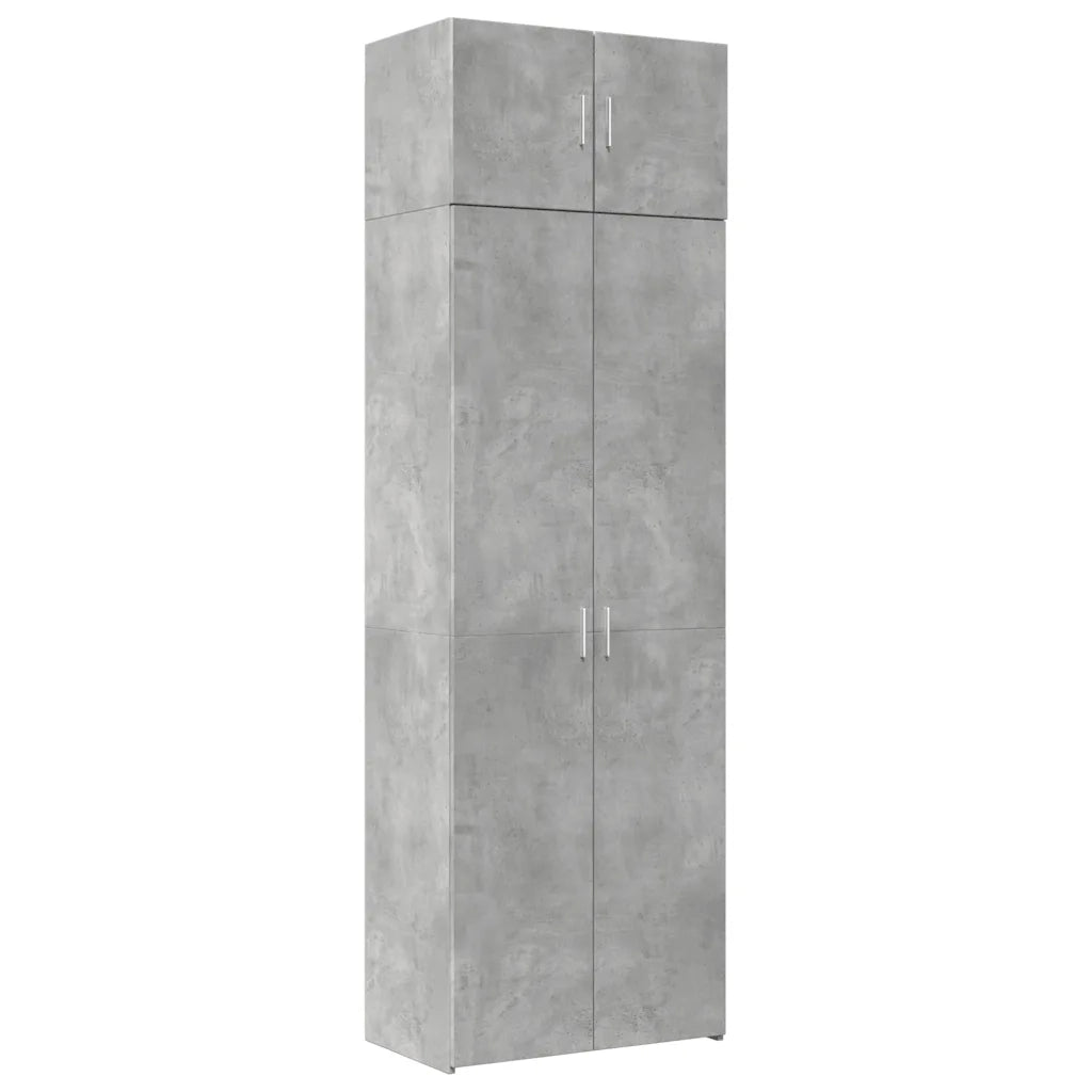 Armadietto Grigio Cemento 70x42,5x225 cm in Legno Multistrato CFW8973418