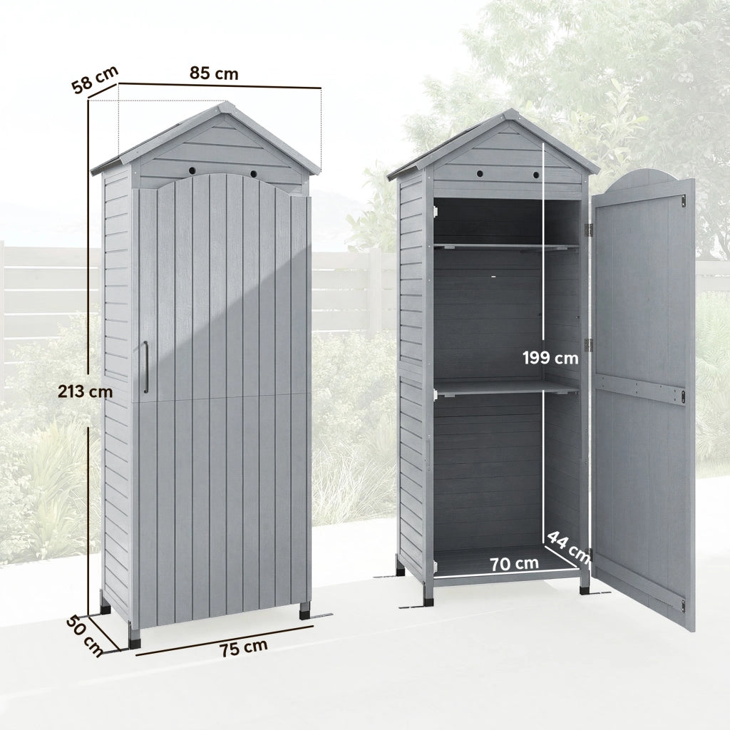Armadio da Giardino ¨C zephmum ¨C Legno Massello Antracite