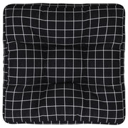 Cuscino per pallet | Cuscini per sedie Motivo a Quadri Nero 60x60x12 cm in Tessuto