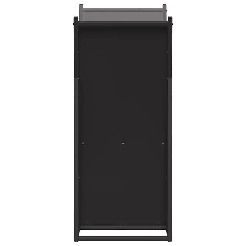 Rastrelliera per Legna da Ardere Nera 69,5x35x81 cm 864177