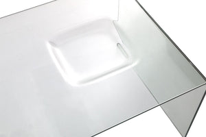 Tavolino Rettangolare in Vetro 120x60x42cm TFT Glass Trasparente