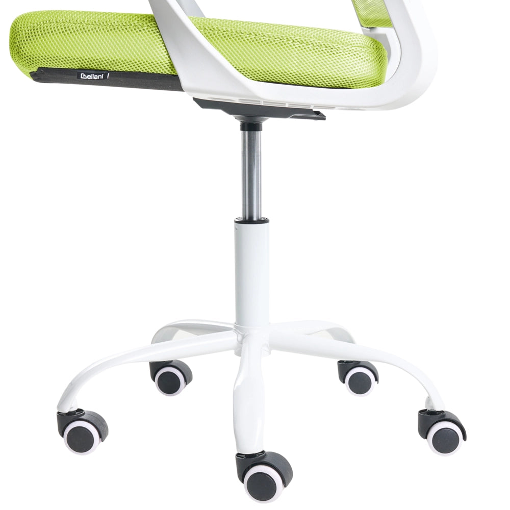 Sedia da ufficio in tessuto a rete verde lime imbottitura regolabile in altezza girevole da scrivania per computer per ufficio domestico