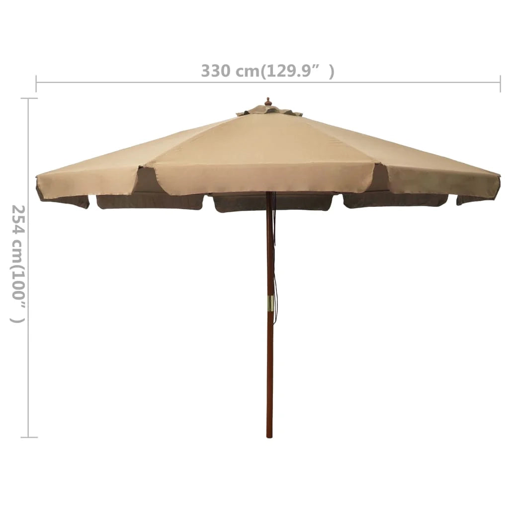 Ombrellone da giardino con palo in legno 330 cm tortora 02_0008123