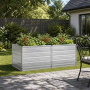 Letto rialzato da giardino Argento 160 x 80 x 55 cm 8006401