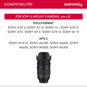 AF 35-150mm F2.0-2.8 FE per Sony E - obiettivo zoom all-in-one con Par Focal, Cinematic Video AF e Dolly Shot Zoom, protezione dalle intemperie, per Sony A9 A7 A7C II A7C R